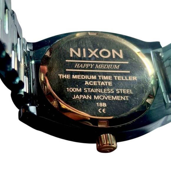 Nixon Acetate Time Teller Watch – Aqua with Pink Face - Picture 6 of 8